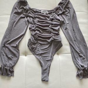 NEW NEVER WORN Peach Love California ruched bodysuit